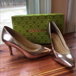 GIANNI BINI rose gold heels